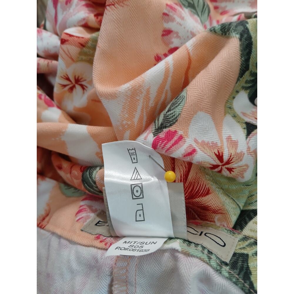 Exofficio South Pacific Capri pants Apricot Tropical Hibiscus 10 Coastal Travel - Picture 9 of 12